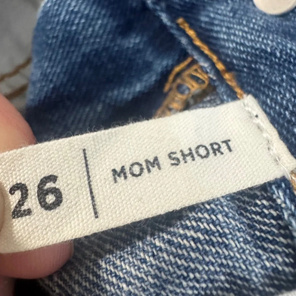 PacSun Mom Shorts Womens 26 Light Wash High Waisted Cuffed Denim Jean Shorts